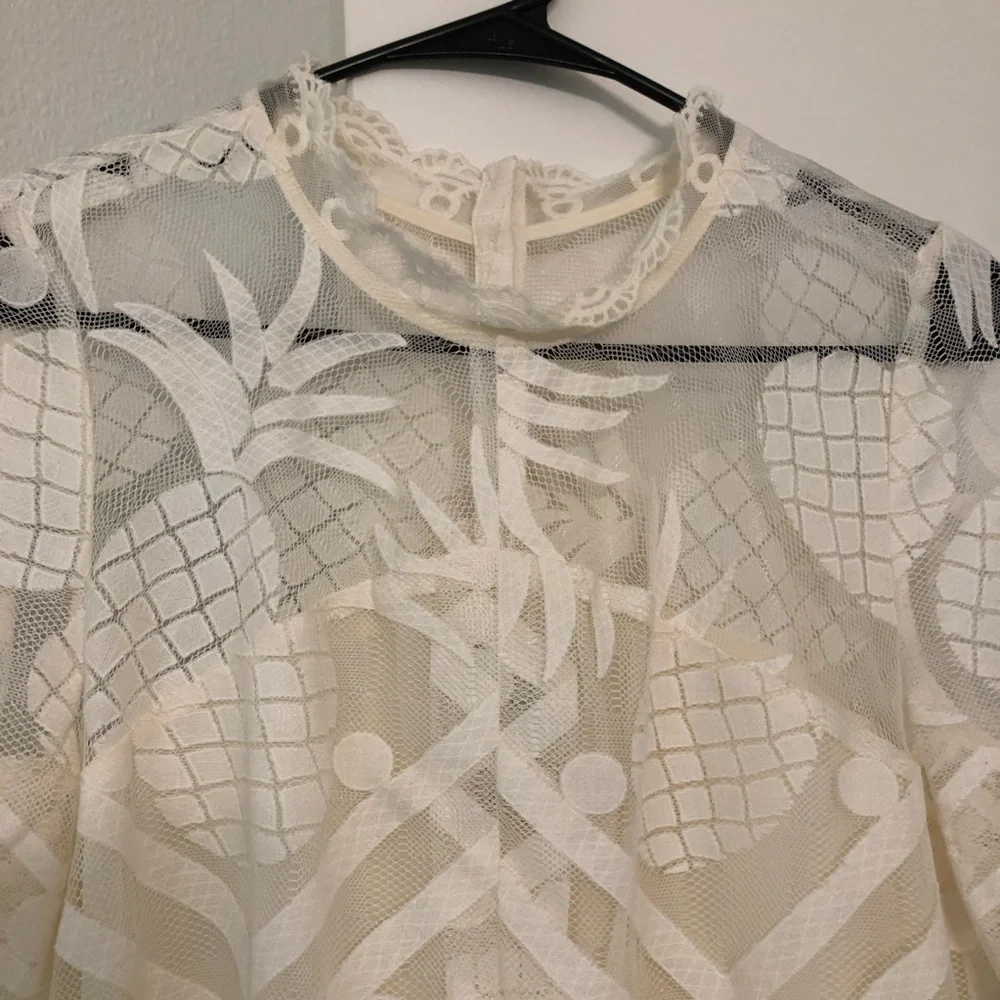 Anthropologie HD in Paris | Pineapple Lace Blouse - Picture 8 of 9